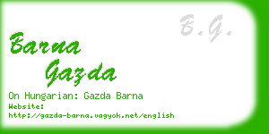 barna gazda business card